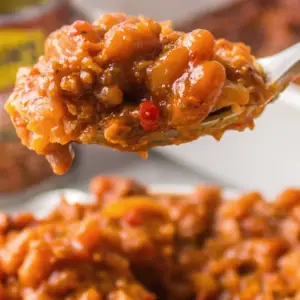 Baked Beans with Ground Turkey.
